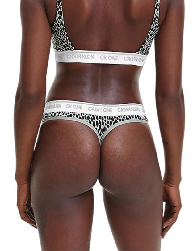 Calvin Klein CK One Cotton Thong Mini Giraffe/Grey Heather