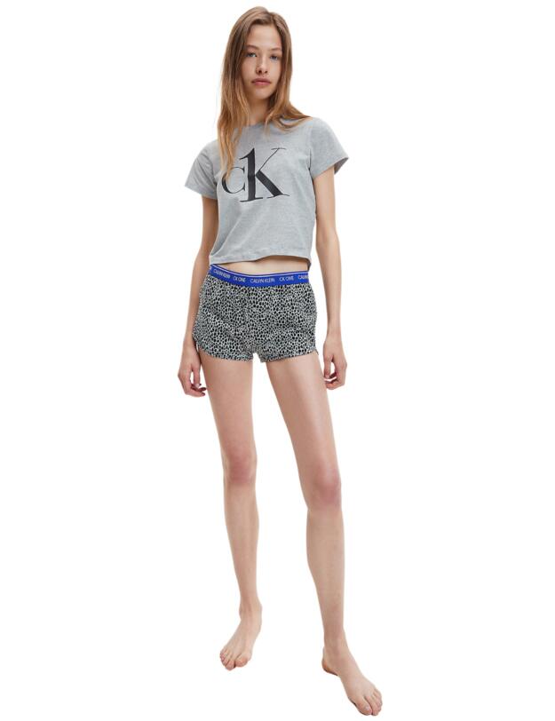Calvin Klein CK One Sleep Pyjama Set Grey Top/Bag Mini Giraffe Grey