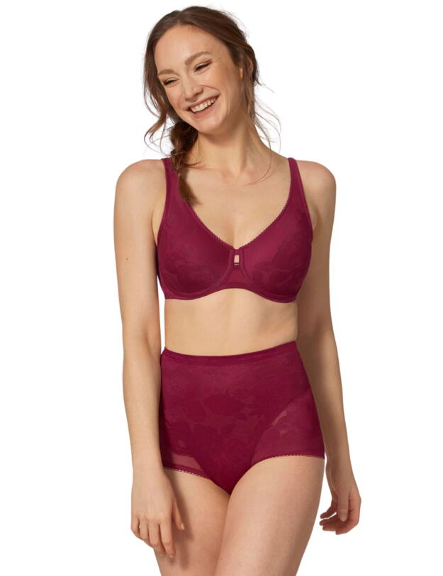 Triumph Wild Rose Sensation Minimiser Bra Bordeaux