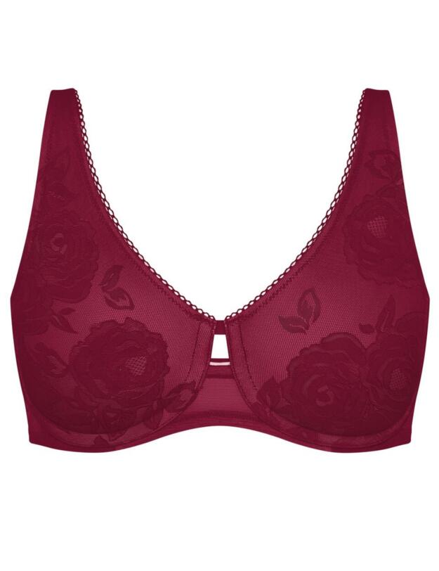 Triumph Wild Rose Sensation Minimiser Bra Bordeaux
