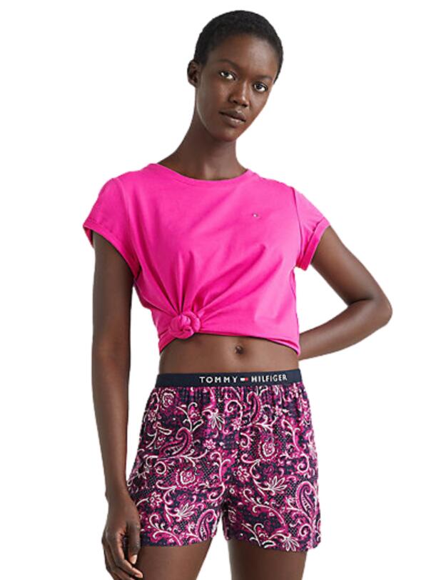 Tommy Hilfiger Original Sleep Pyjama Set Eccentric Magenta/TH Paisley Pink
