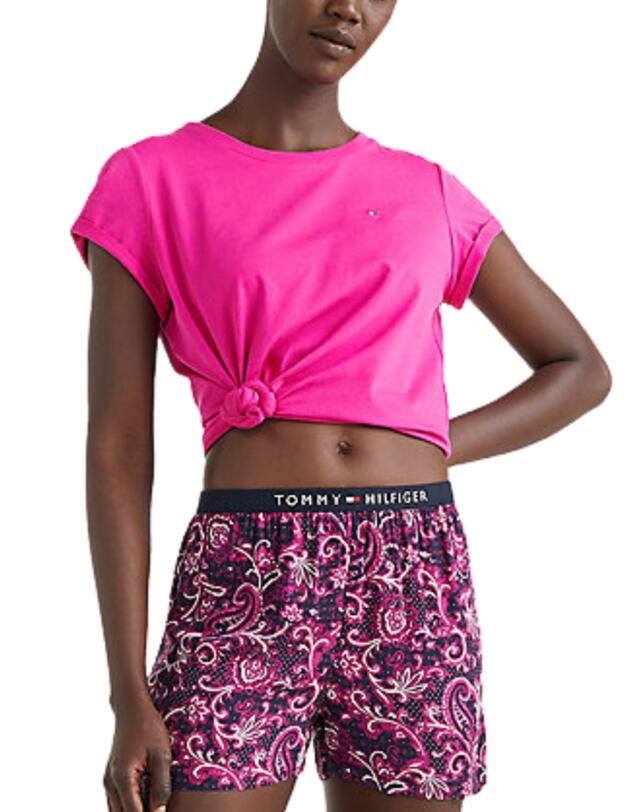 Tommy Hilfiger Original Sleep Pyjama Set Eccentric Magenta/TH Paisley Pink