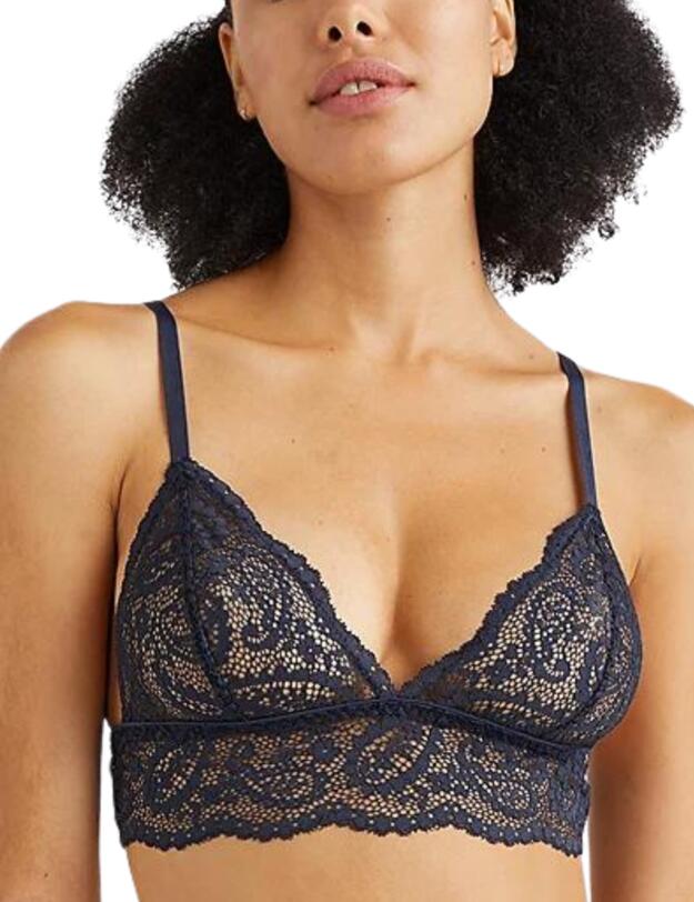 Tommy Hilfiger TH Ultra Soft Lace Unlined Triangle Bralette Desert Sky