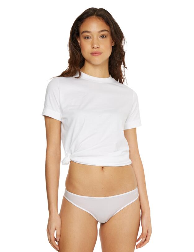 Calvin Klein Sheer Marquisette Thong White