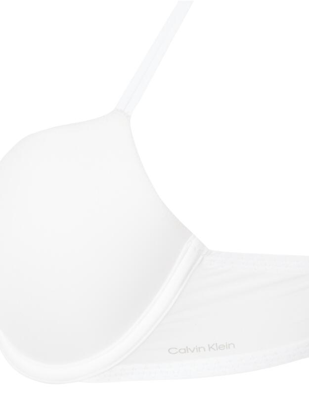 Calvin Klein Sheer Marquisette Push Up Plunge Bra White