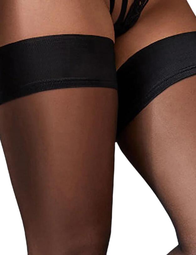 Bluebella Plain Top Hold Ups Black