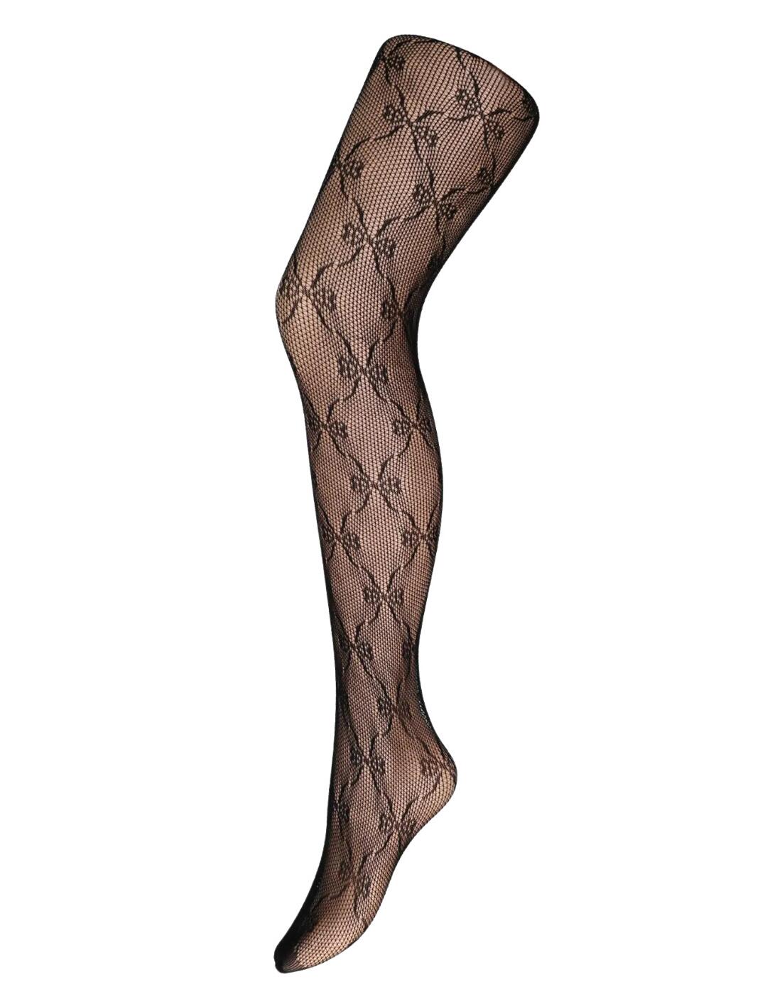 All Wrapped Up Bow Fishnet Seam Stocking, Pour Moi, All Wrapped Up Bow  Fishnet Seam Stocking, Black