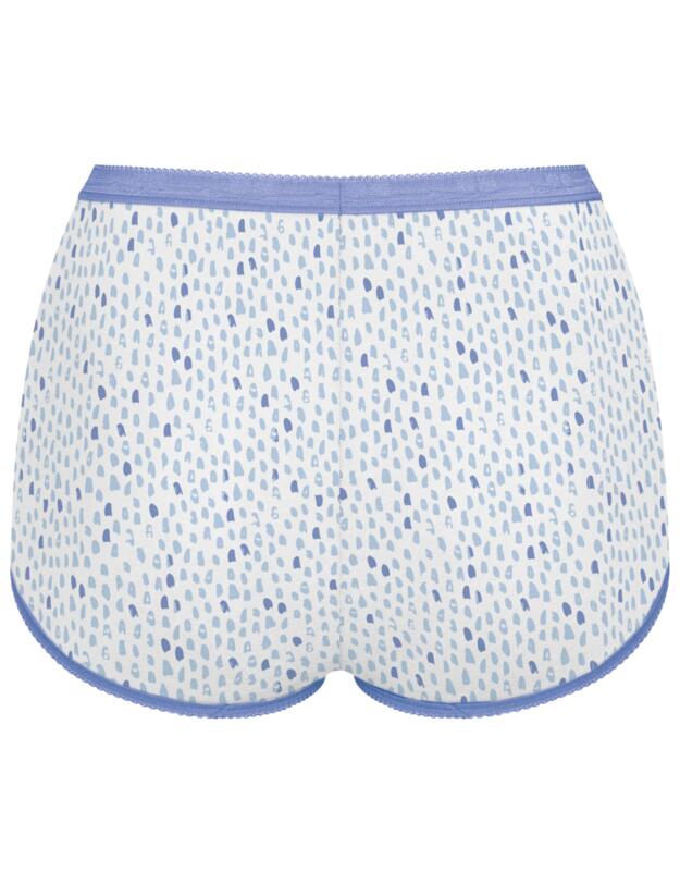 Sloggi Basic+ Maxi Brief 3 Pack Blue/White Combination