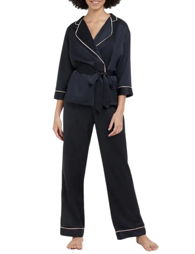 Bluebella Wren Kimono and Trouser Set Black