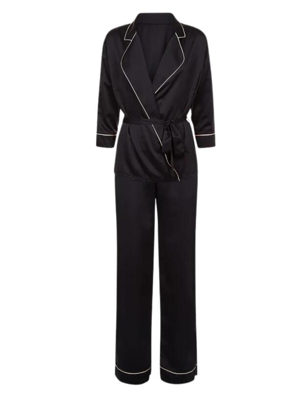 Bluebella Wren Kimono and Trouser Set Black