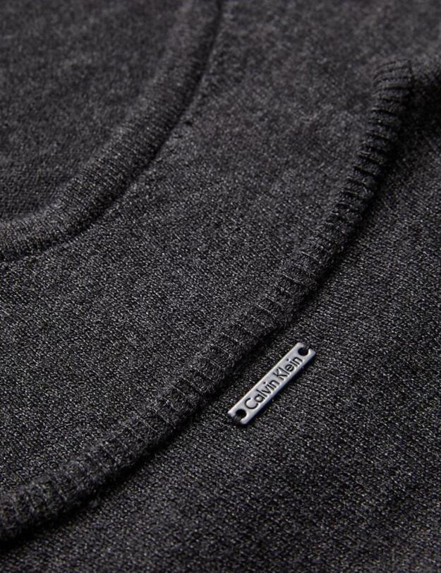 Calvin Klein Sweater Lounge Pyjama Top Charcoal Heather 