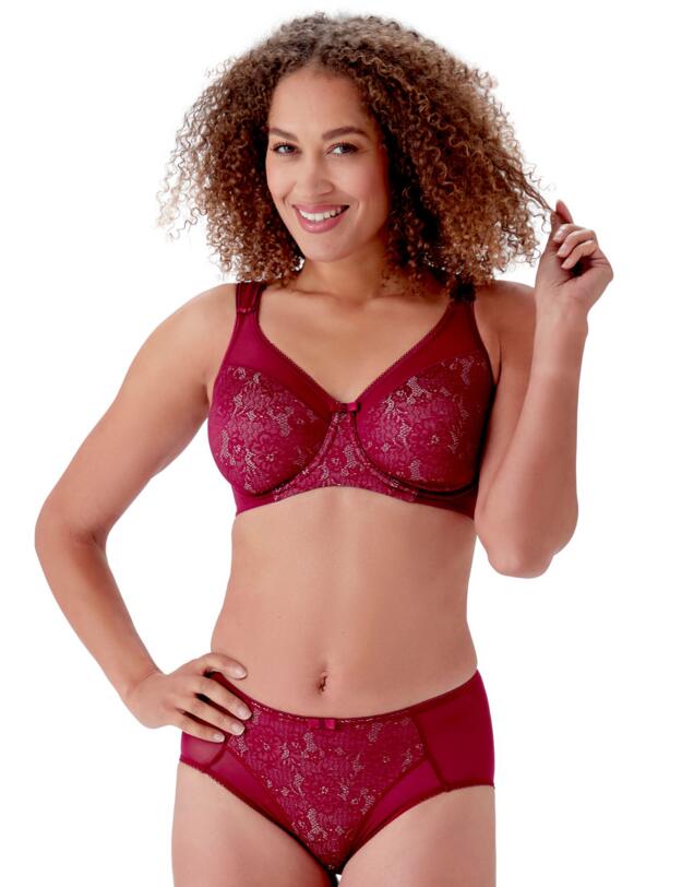 Berlei Beauty Minimiser Deep Brief Burgundy