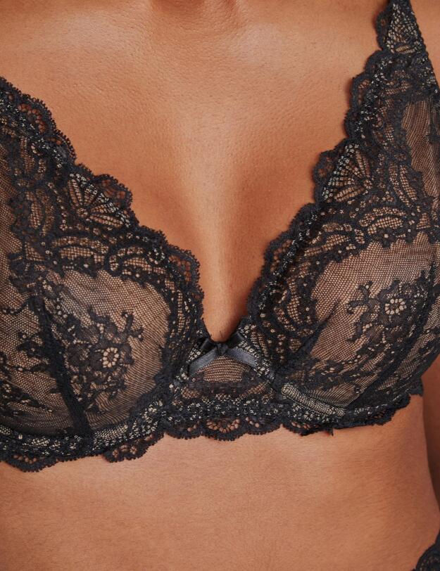  Aubade Danse Des Sens Triangle Plunge Bra Noir