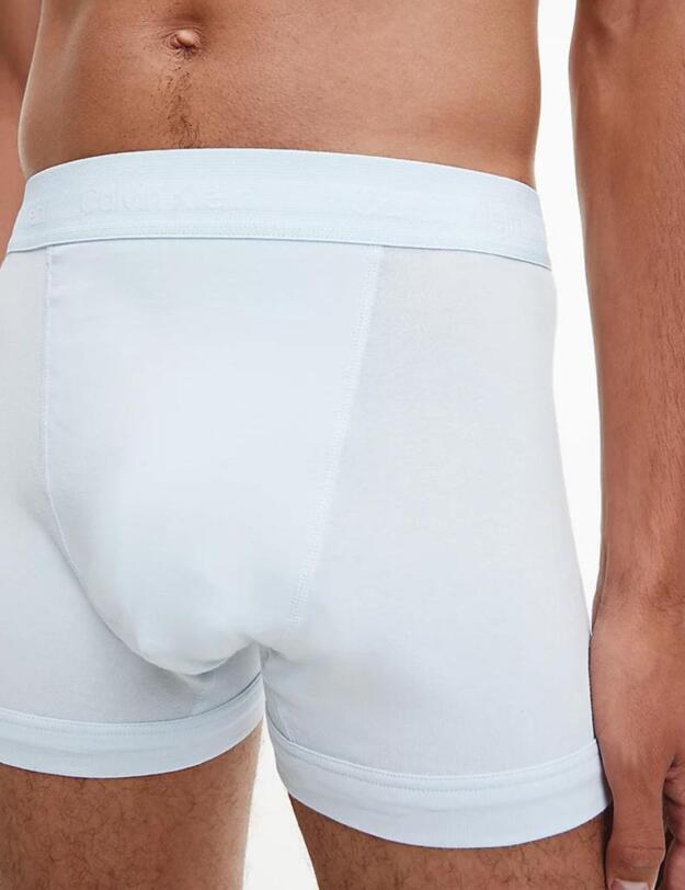 Calvin Klein Mens Cotton Stretch Trunk 3 Pack Zero Below/Dark Lavender/Black