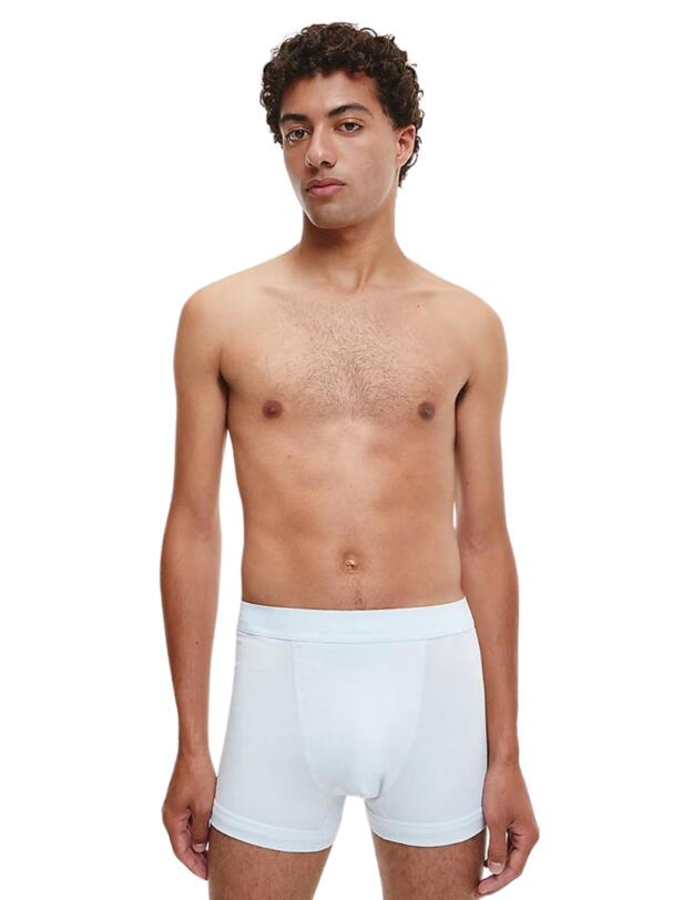 Calvin Klein Mens Cotton Stretch Trunk 3 Pack Zero Below/Dark Lavender/Black