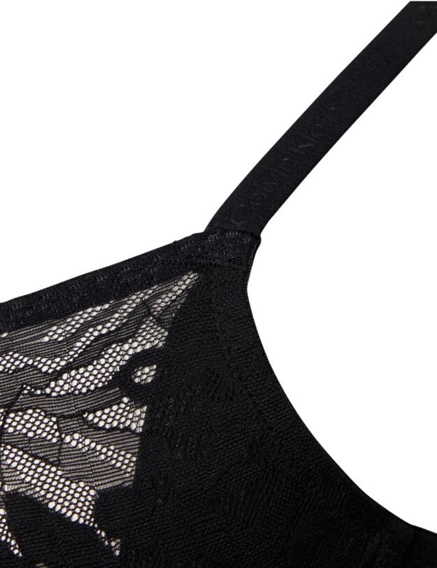 Calvin Klein Ultra-Soft Lace Unlined Bralette Black