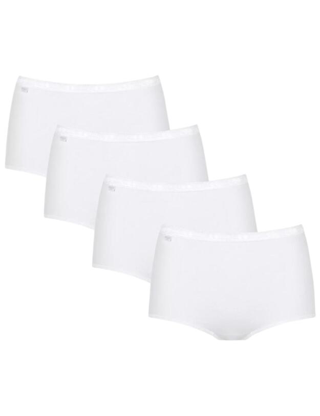 Sloggi Basic+ Maxi Brief 3 Pack + 1 Free White
