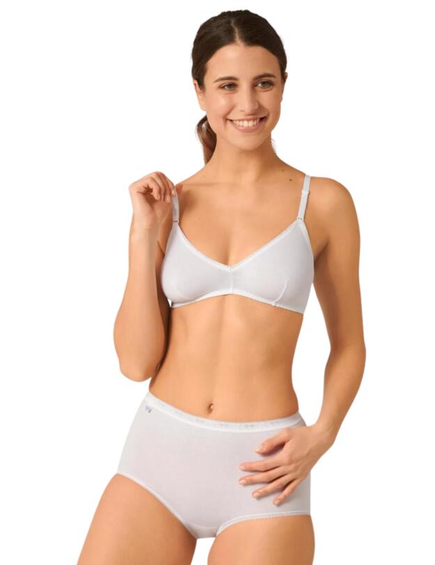 Sloggi Basic+ Maxi Brief 3 Pack + 1 Free White