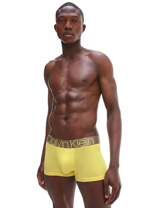 Calvin Klein Mens Icon Low Rise Trunks Mesquite Lime