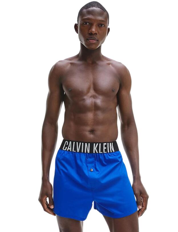 Calvin Klein Mens Intense Power Boxer Slim 2 Pack New Slate/ Providence Blue
