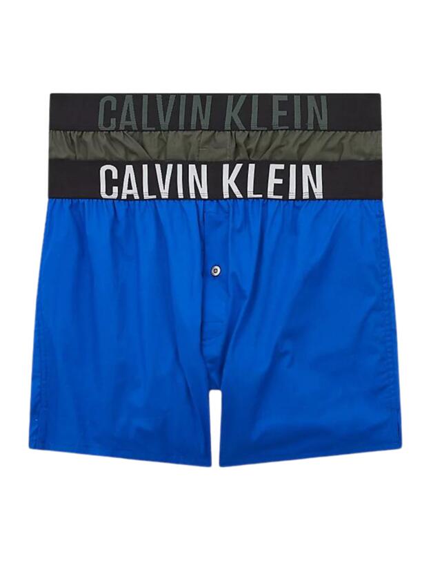 Calvin Klein Mens Intense Power Boxer Slim 2 Pack New Slate/ Providence Blue