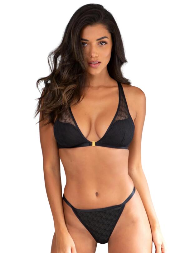Pour Moi Logo Mania Bralette Black