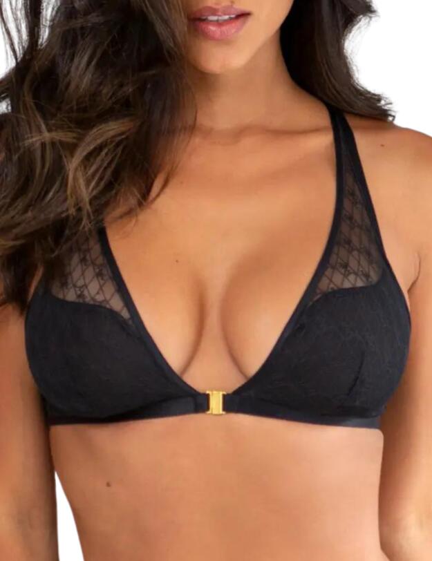 Pour Moi Logo Mania Bralette Black