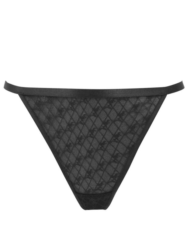 Pour Moi Logo Mania Thong Black