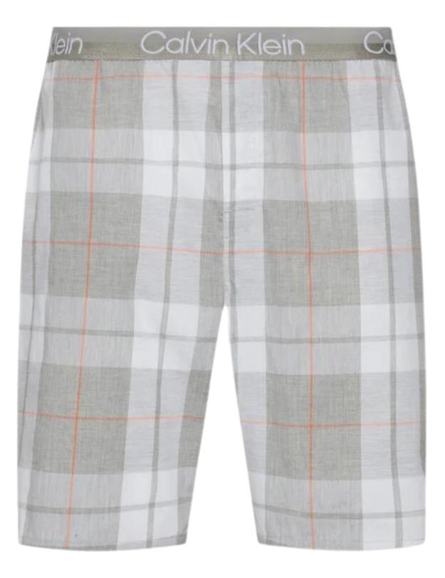 Calvin Klein Relaxed Fit Sleep Shorts Graphic Plaid/Grey Heather