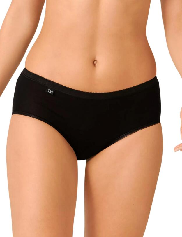 Sloggi Basic Midi Brief 4 Pack Black