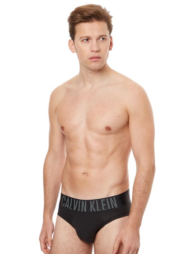 Calvin Klein Mens Intense Power Hip Brief 2 Pack Black/White/New Slate