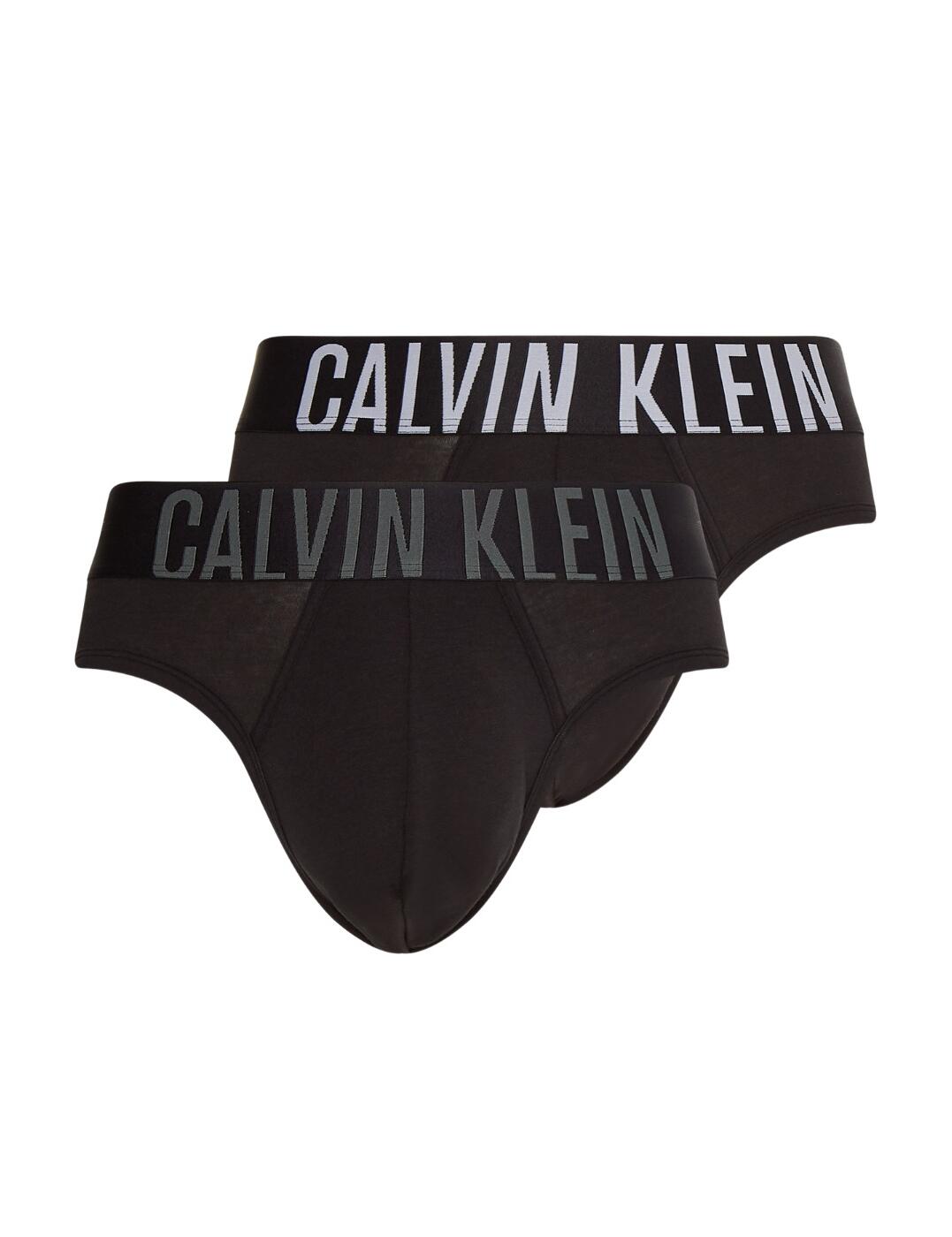 Calvin Klein Mens Intense Power Hip Brief 2 Pack Black/White/New Slate