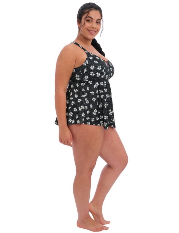 Elomi Plain Sailing Moulded Tankini Top Black Daisy 