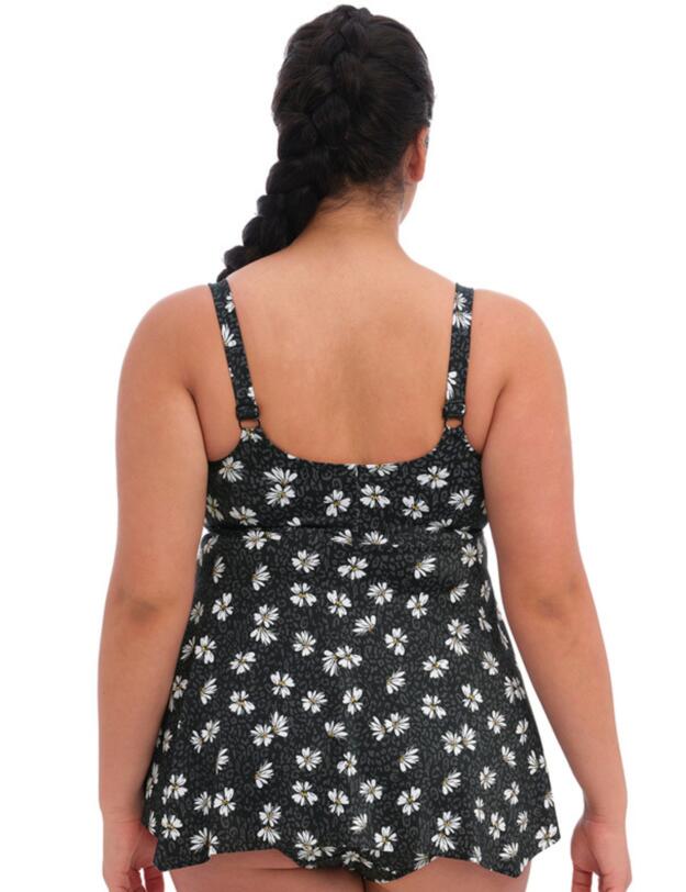 Elomi Plain Sailing Moulded Tankini Top Black Daisy 