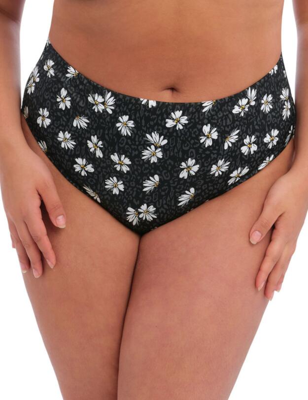 Elomi Plain Sailing Bikini Brief Black Daisy 