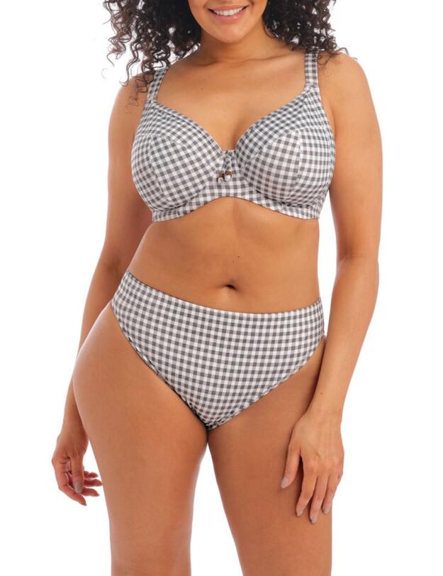 Elomi Checkmate Mid Rise Bikini Brief Grey Marl 