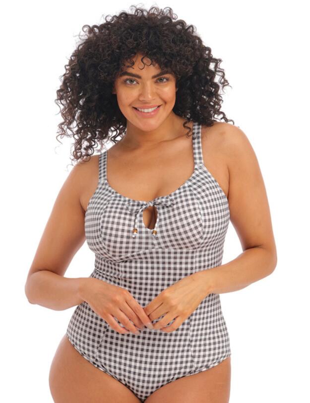 Elomi Checkmate Moulded Swimsuit Grey Marl
