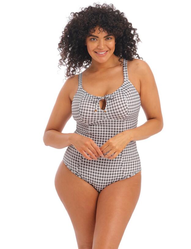 Elomi Checkmate Moulded Swimsuit Grey Marl