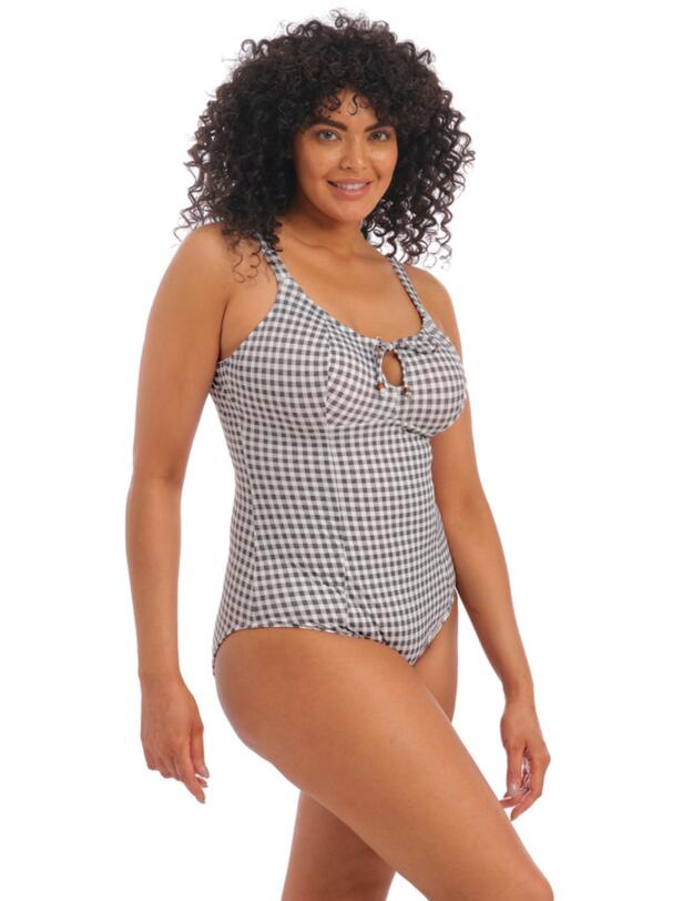 Elomi Checkmate Moulded Swimsuit Grey Marl