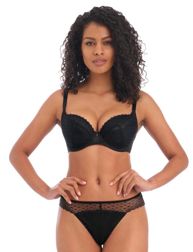 Freya Signature Padded Plunge Bra Black 