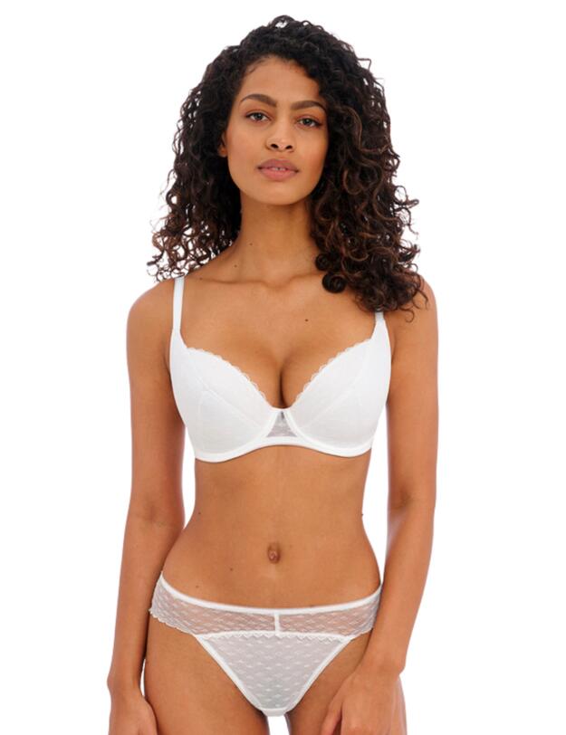 Freya Signature Padded Plunge Bra White 