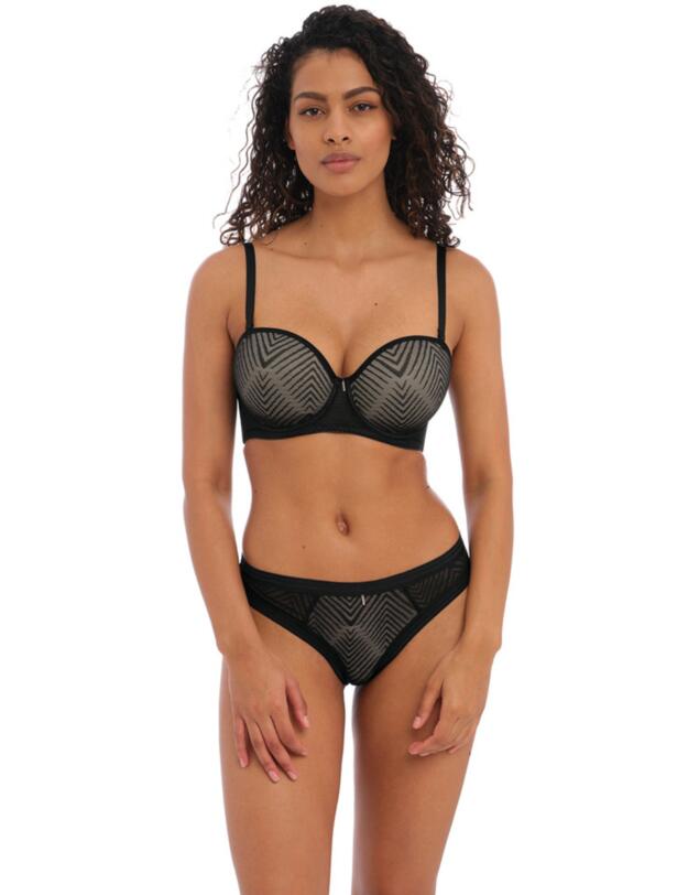 Freya Tailored Brazilian Brief Black