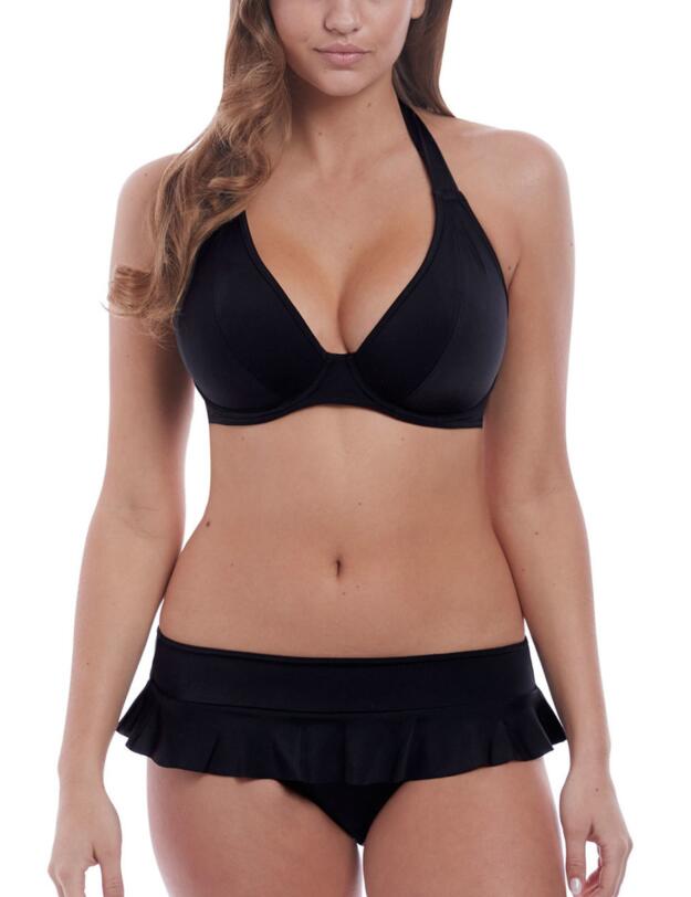 Freya Remix Underwired Padded Halterneck Bikini Top Black