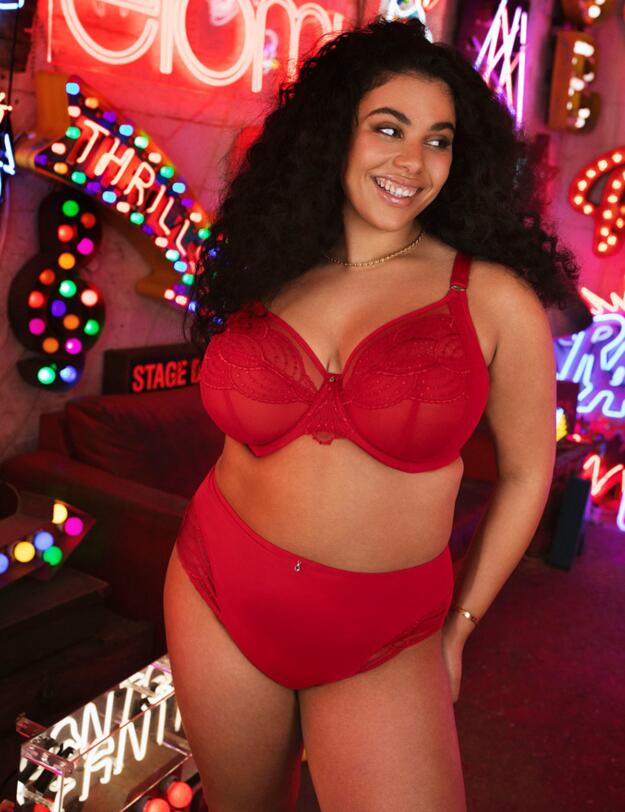 Elomi Priya Plunge Bra Haute Red