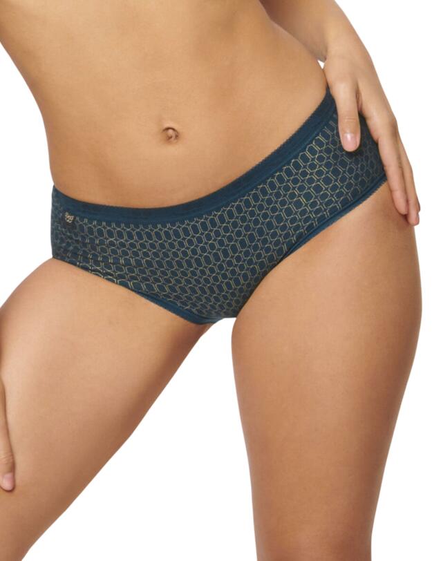 Sloggi Basic + Midi Brief 4 pack Blue - Dark Combination 
