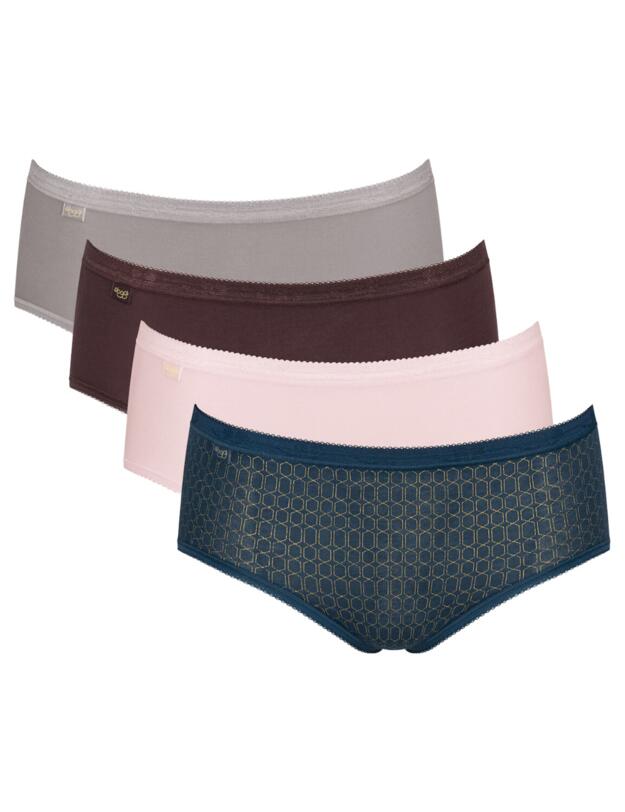 Sloggi Basic + Midi Brief 4 pack Blue - Dark Combination 