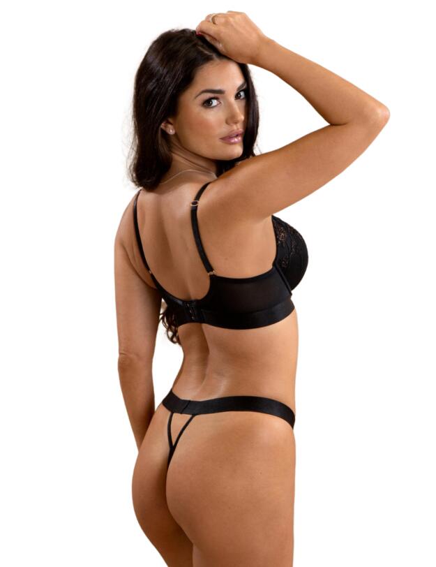 Pour Moi Constance Push Up Bra Black/Rose Gold