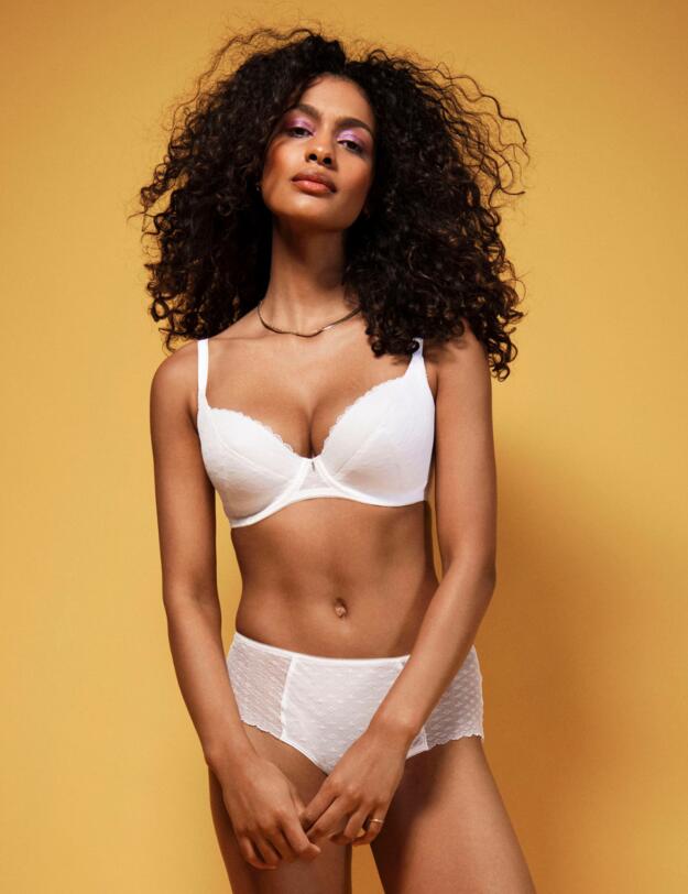 Freya Signature Padded Plunge Bra White 