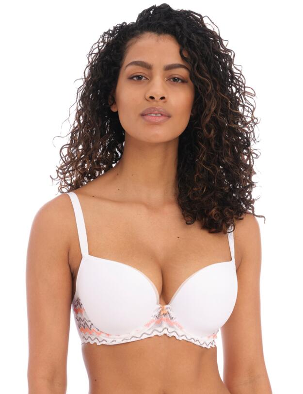 5620 Freya Festival Vibe Moulded Bra White/Coral
