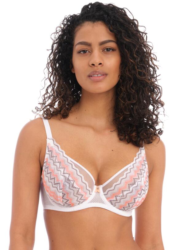 Freya Festival Vibe High Apex Bra White/Coral